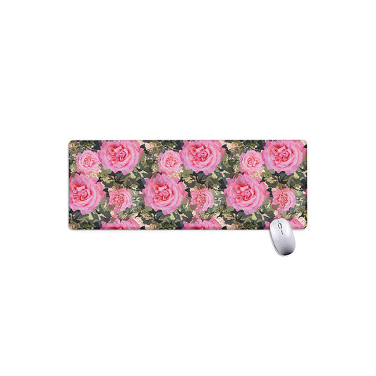 Military Camouflage Flower Pattern Print Extended Mouse Pad