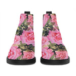 Military Camouflage Flower Pattern Print Flat Ankle Boots