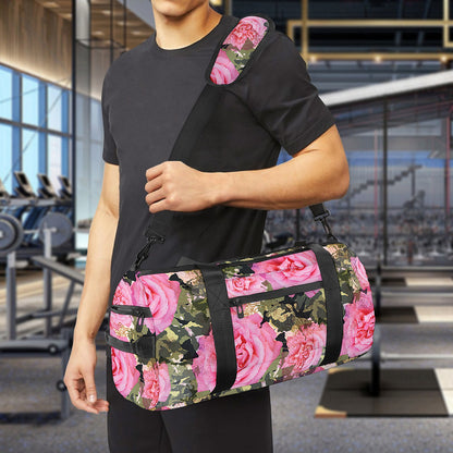 Military Camouflage Flower Pattern Print Gym Bag