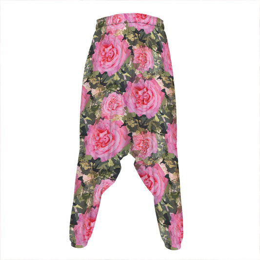 Military Camouflage Flower Pattern Print Hammer Pants