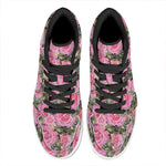 Military Camouflage Flower Pattern Print High Top Leather Sneakers