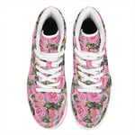 Military Camouflage Flower Pattern Print High Top Leather Sneakers