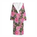 Military Camouflage Flower Pattern Print Hooded Bathrobe