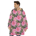 Military Camouflage Flower Pattern Print Hoodie Blanket
