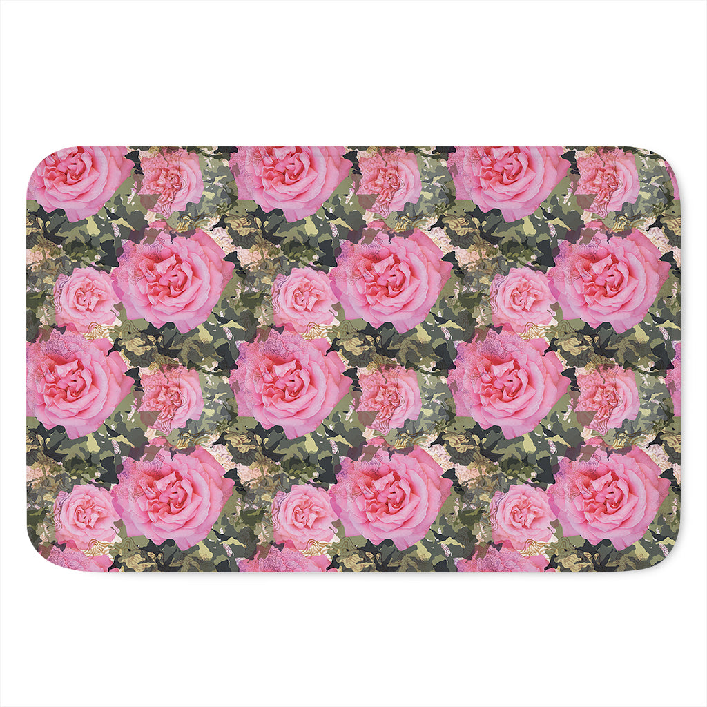 Military Camouflage Flower Pattern Print Indoor Door Mat