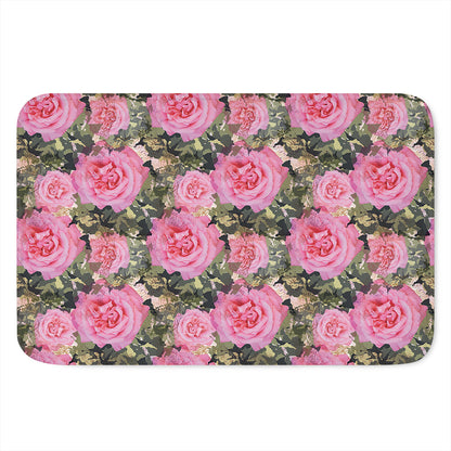Military Camouflage Flower Pattern Print Indoor Door Mat