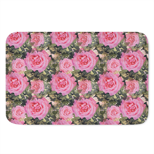 Military Camouflage Flower Pattern Print Indoor Door Mat
