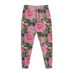 Military Camouflage Flower Pattern Print Jogger Pants