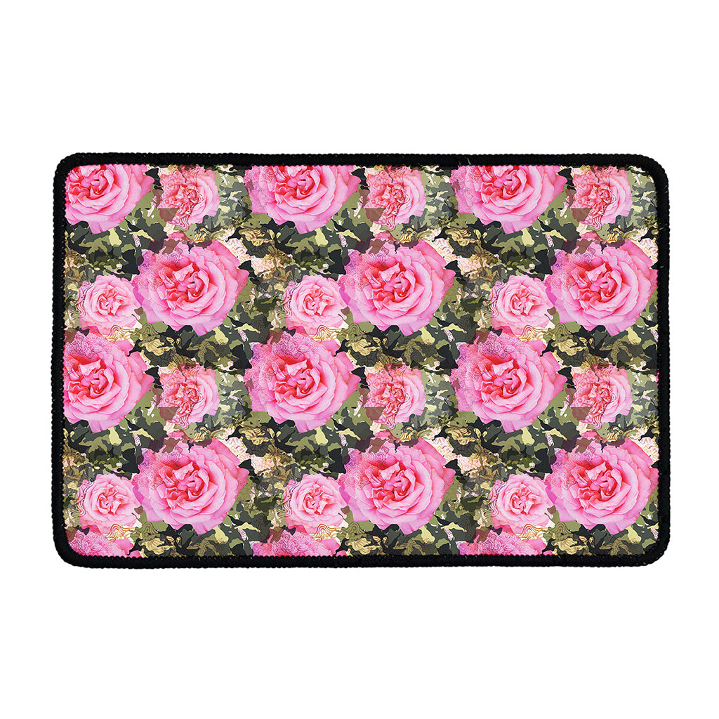 Military Camouflage Flower Pattern Print Kitchen Mat