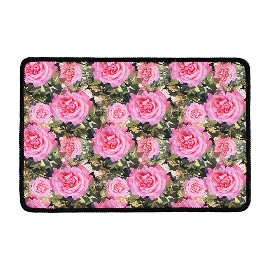 Military Camouflage Flower Pattern Print Kitchen Mat