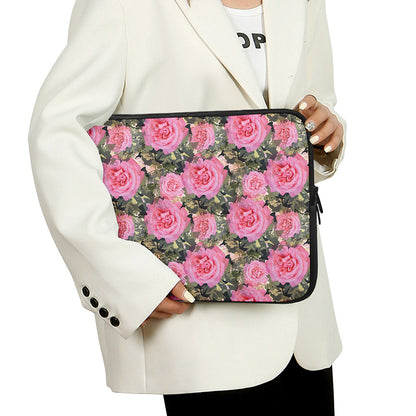 Military Camouflage Flower Pattern Print Laptop Sleeve