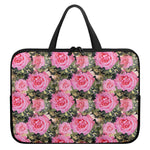 Military Camouflage Flower Pattern Print Laptop Sleeve With Handle