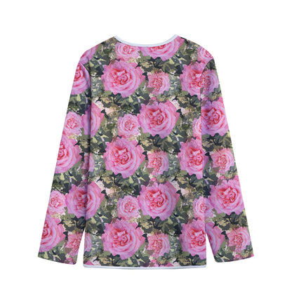 Military Camouflage Flower Pattern Print Long Sleeve Short Coat