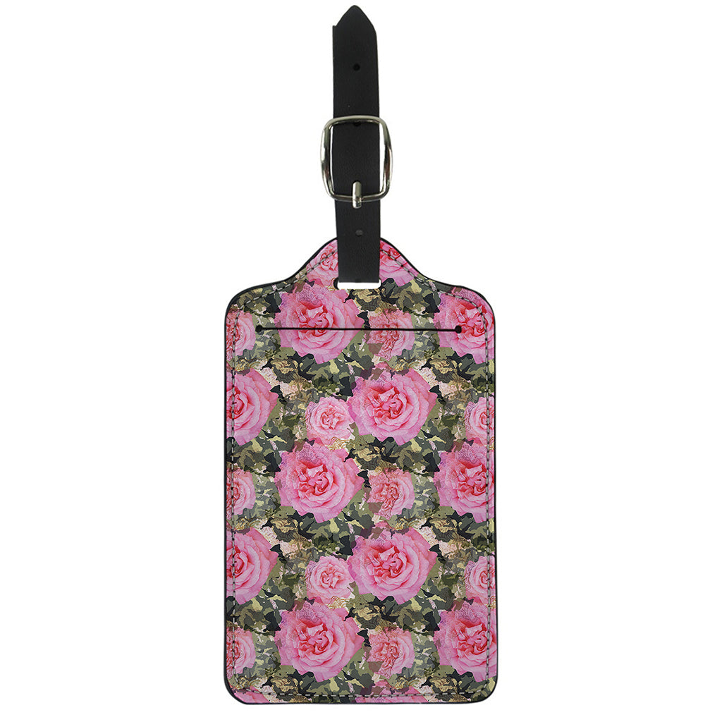 Military Camouflage Flower Pattern Print Luggage Tag