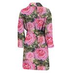 Military Camouflage Flower Pattern Print Men's Bathrobe