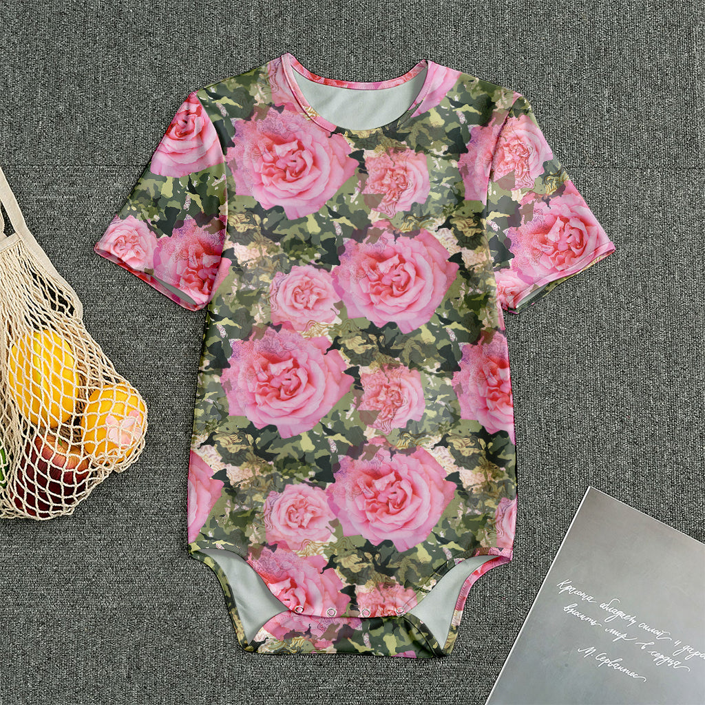 Military Camouflage Flower Pattern Print Men's Bodysuit