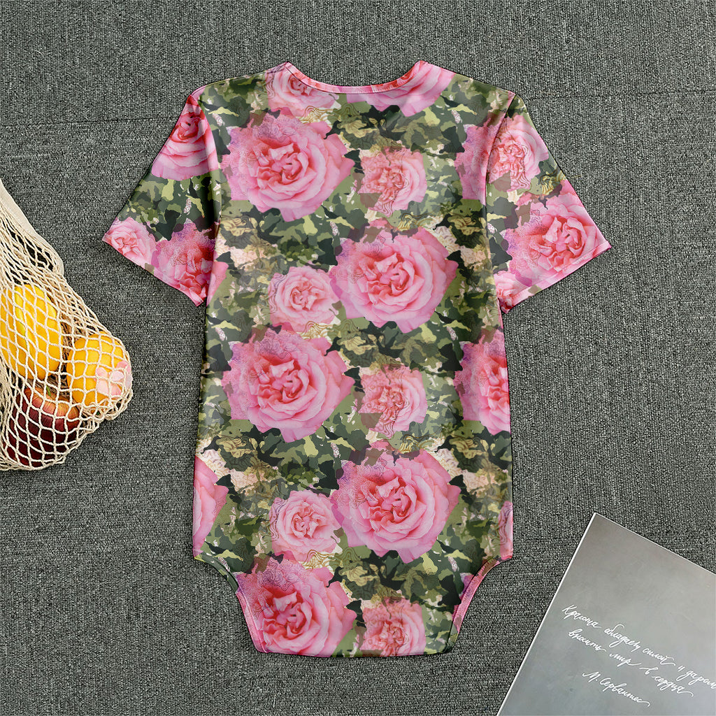 Military Camouflage Flower Pattern Print Men's Bodysuit