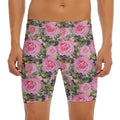 Military Camouflage Flower Pattern Print Men's Long Boxer Briefs