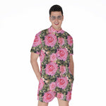 Military Camouflage Flower Pattern Print Men's Rompers