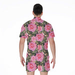 Military Camouflage Flower Pattern Print Men's Rompers