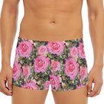 Military Camouflage Flower Pattern Print Men's Short Boxer Briefs