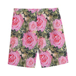 Military Camouflage Flower Pattern Print Men's Sports Shorts