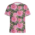 Military Camouflage Flower Pattern Print Men's Athletic T-Shirt