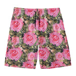 Military Camouflage Flower Pattern Print Men's Swim Trunks