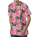 Military Camouflage Flower Pattern Print Men's Velvet T-Shirt