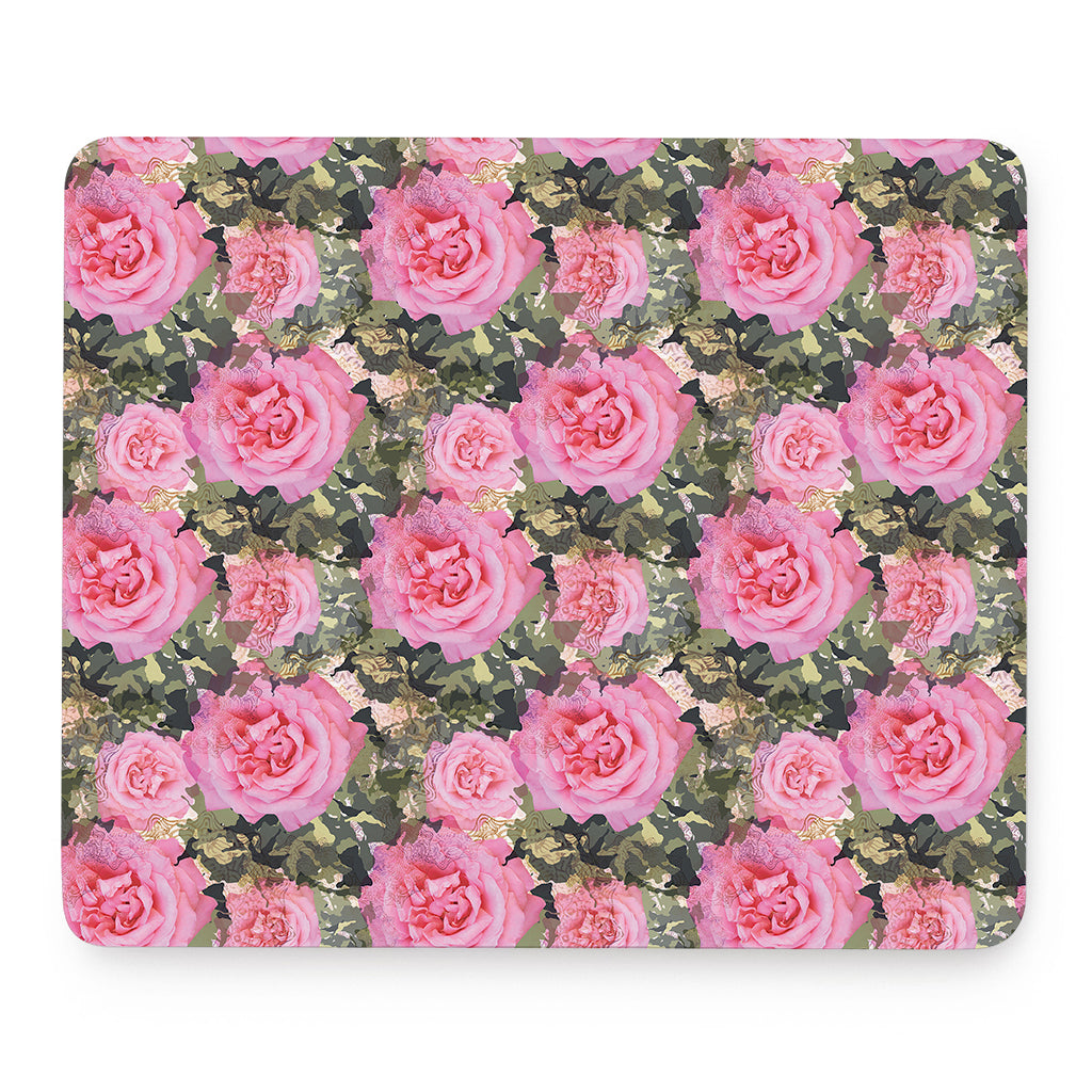 Military Camouflage Flower Pattern Print Mouse Pad