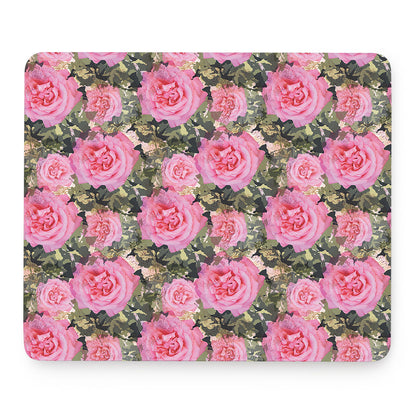 Military Camouflage Flower Pattern Print Mouse Pad