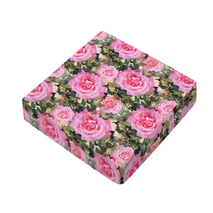 Military Camouflage Flower Pattern Print Outdoor Seat Cushion Cover