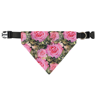 Military Camouflage Flower Pattern Print Over The Collar Dog Bandana