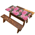 Military Camouflage Flower Pattern Print Picnic Table Cover