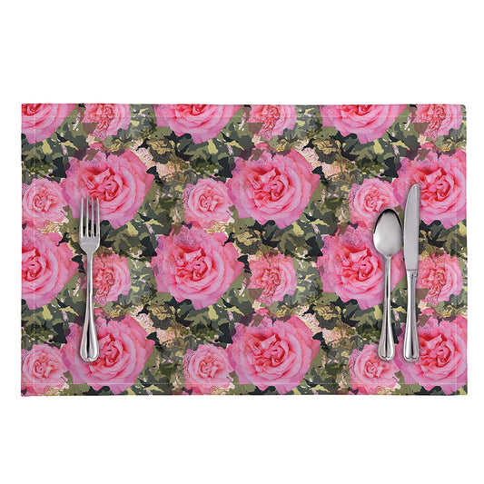 Military Camouflage Flower Pattern Print Placemat