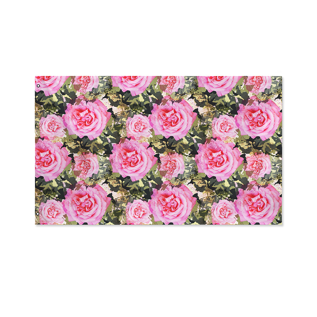 Military Camouflage Flower Pattern Print Polyester Flag