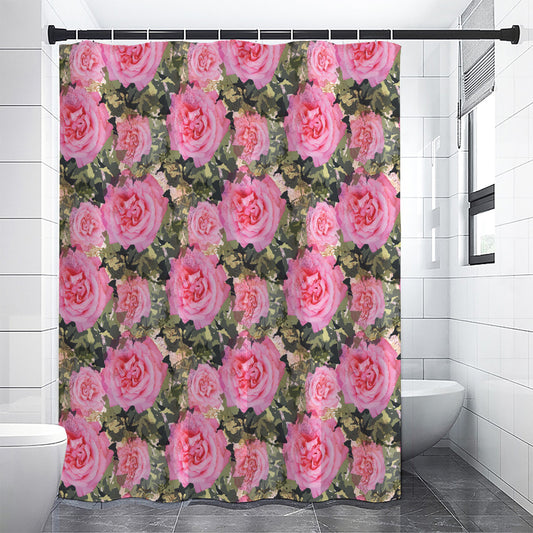 Military Camouflage Flower Pattern Print Premium Shower Curtain