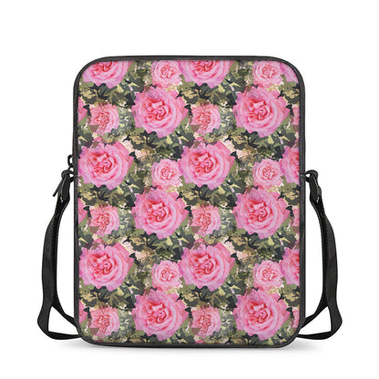 Military Camouflage Flower Pattern Print Rectangular Crossbody Bag