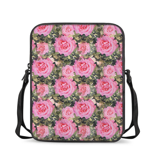 Military Camouflage Flower Pattern Print Rectangular Crossbody Bag