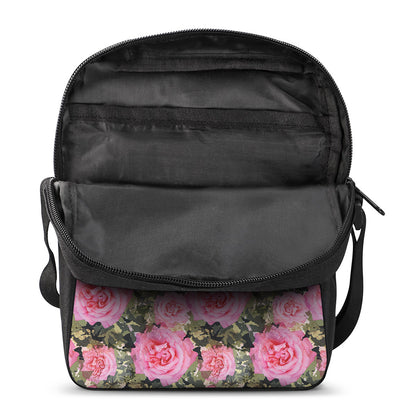 Military Camouflage Flower Pattern Print Rectangular Crossbody Bag