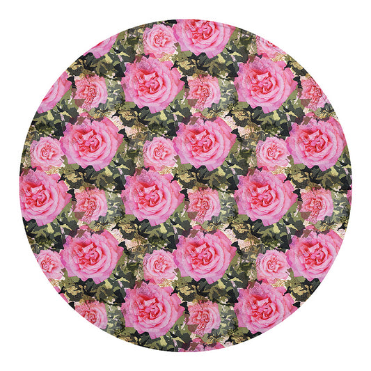 Military Camouflage Flower Pattern Print Round Blanket