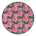 Military Camouflage Flower Pattern Print Round Floor Mat