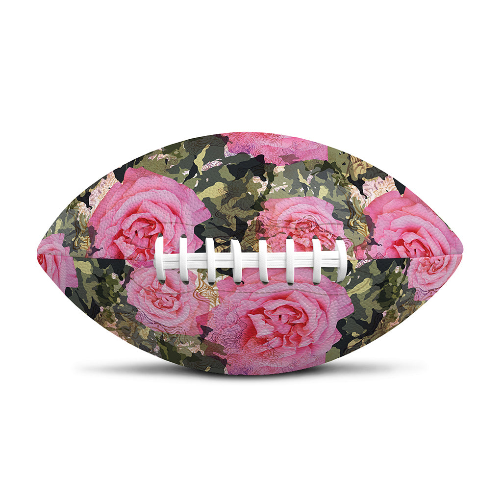 Military Camouflage Flower Pattern Print Rugby Ball