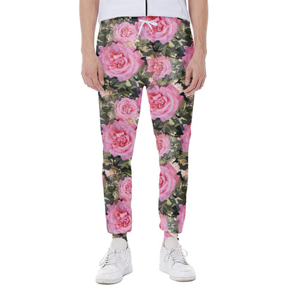 Military Camouflage Flower Pattern Print Scuba Joggers