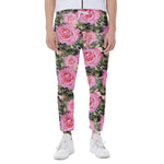 Military Camouflage Flower Pattern Print Scuba Joggers