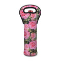 Military Camouflage Flower Pattern Print Single Neoprene Wine Tote
