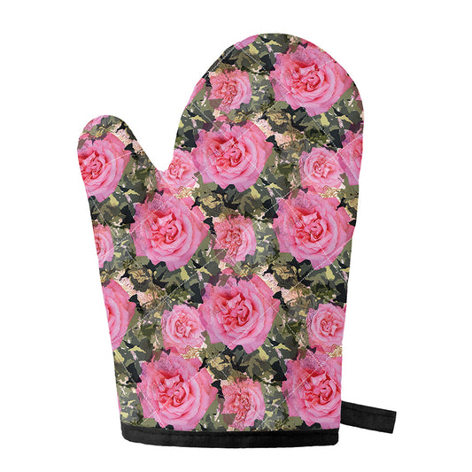 Military Camouflage Flower Pattern Print Single Oven Mitt