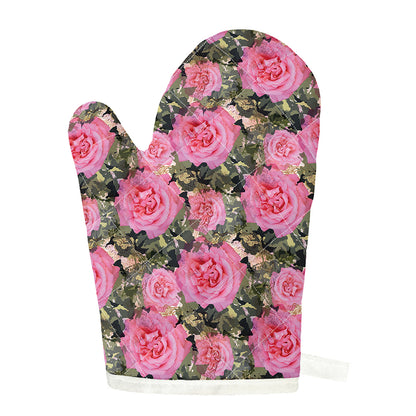 Military Camouflage Flower Pattern Print Single Oven Mitt