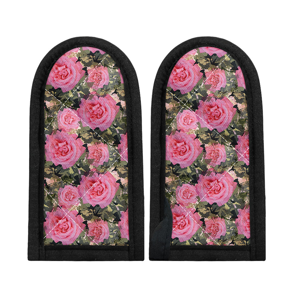 Military Camouflage Flower Pattern Print Skillet Handle Cover