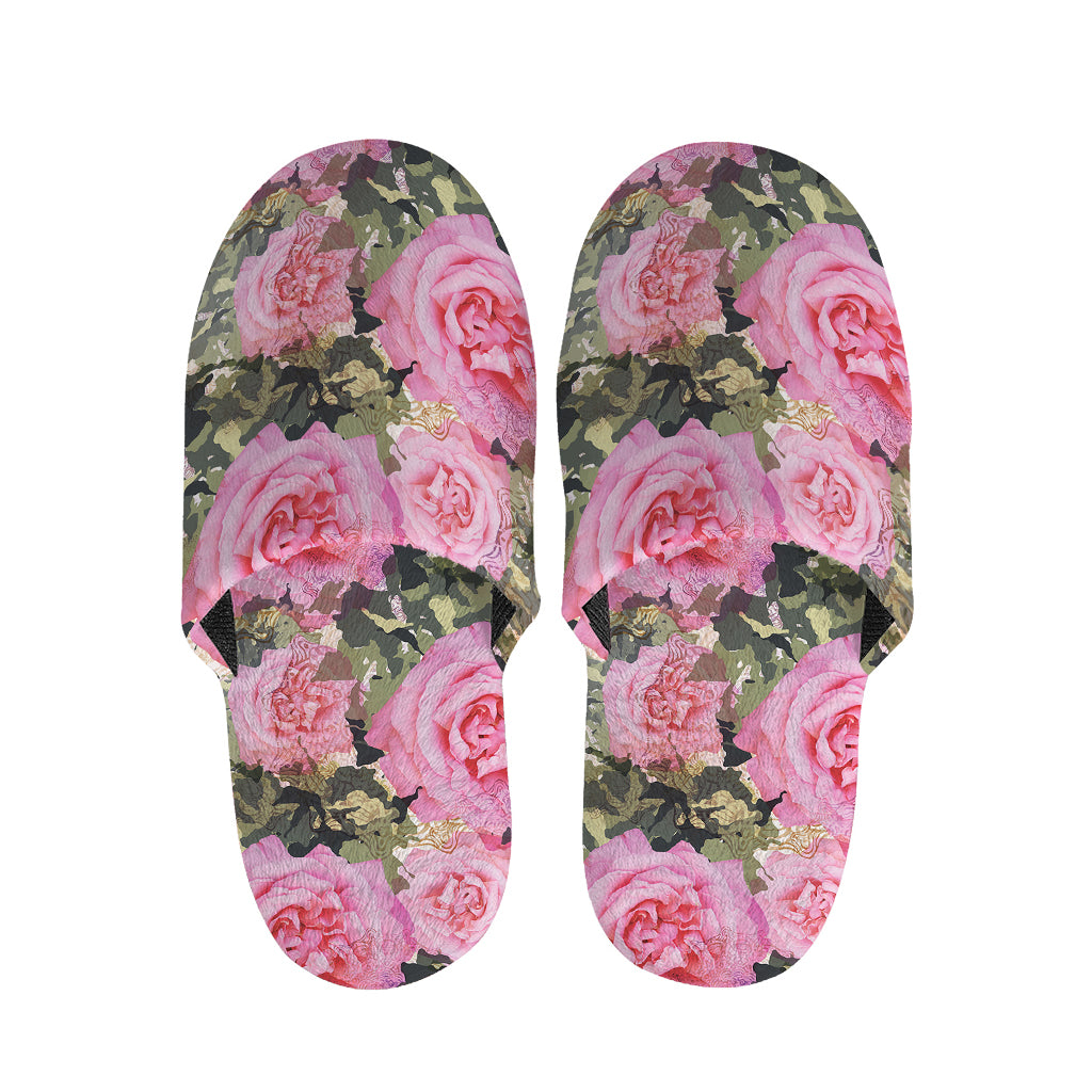 Military Camouflage Flower Pattern Print Slippers